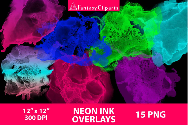 neon-ink-overlays-clipart-png-alcohol-ink-texture-clip-art