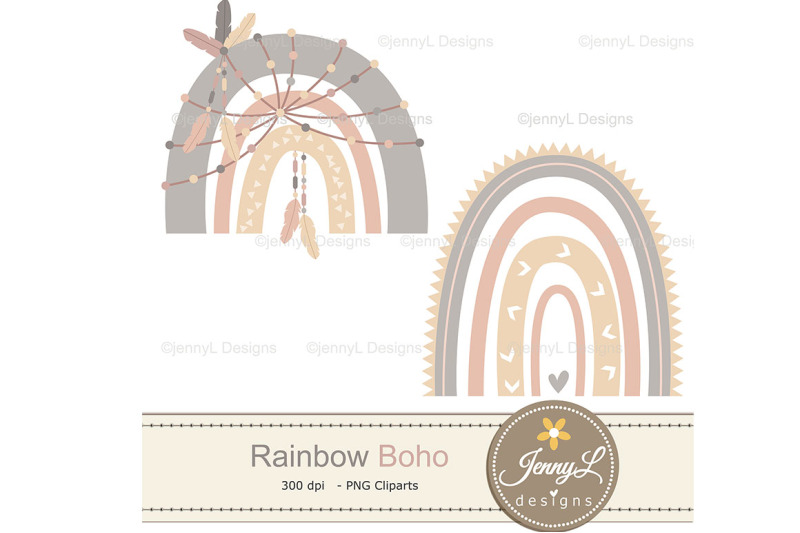 rainbow-boho-digital-papers-and-clipart