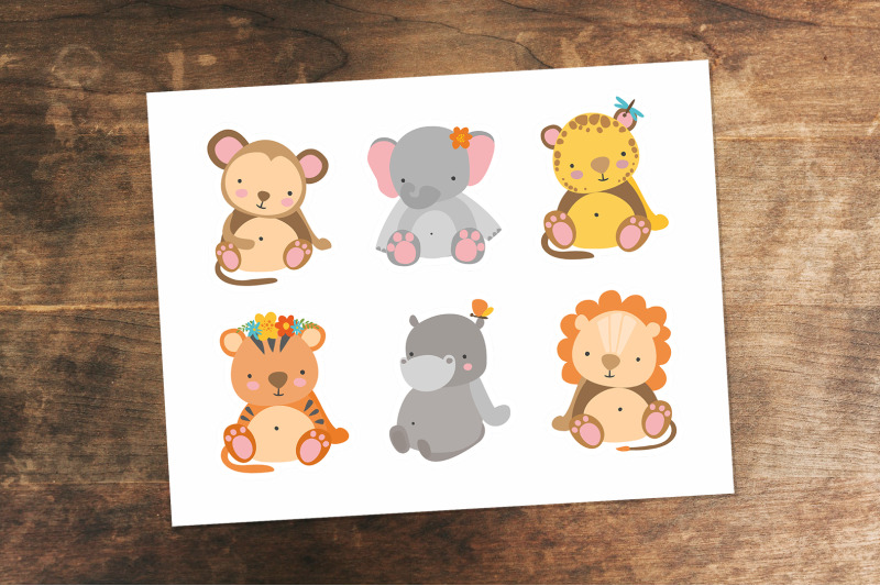 safari-animals-stickers-cute-animal-stickers-stickers-png