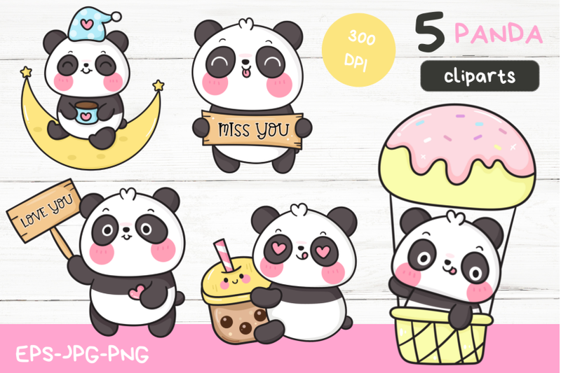 cute-panda-baby-animals-kawaii-clipart-birthday-party