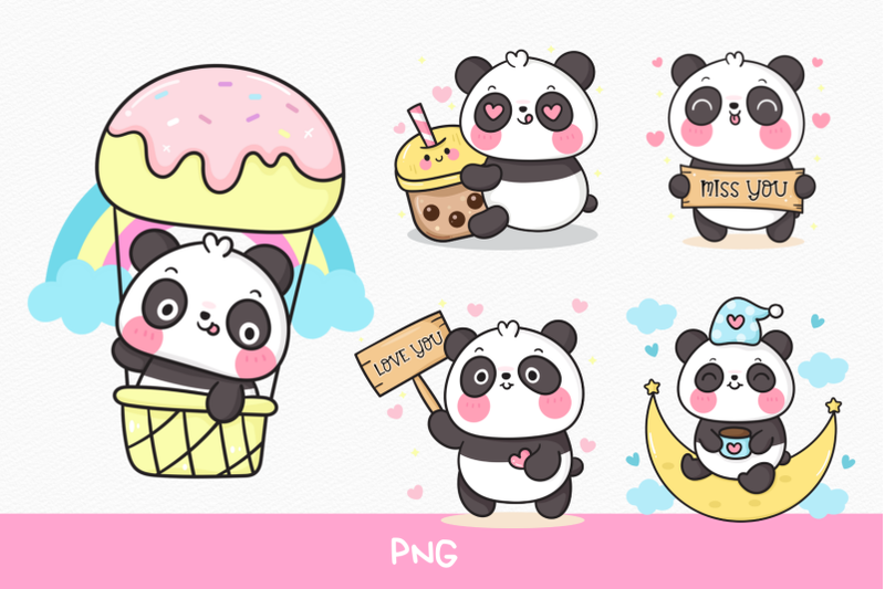 cute-panda-baby-animals-kawaii-clipart-birthday-party