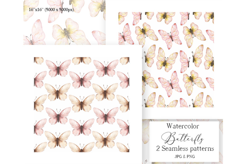 watercolor-pink-butterfly-pattern