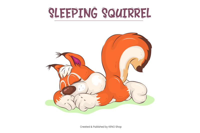 cartoon-sleeping-squirrel-clipart