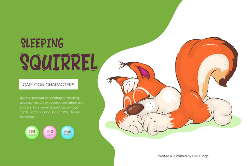 cartoon-sleeping-squirrel-clipart