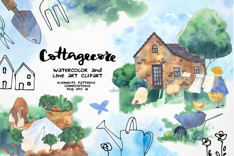 cottagecore-farm-clipart-watercolor-country-landscape-scene-creator