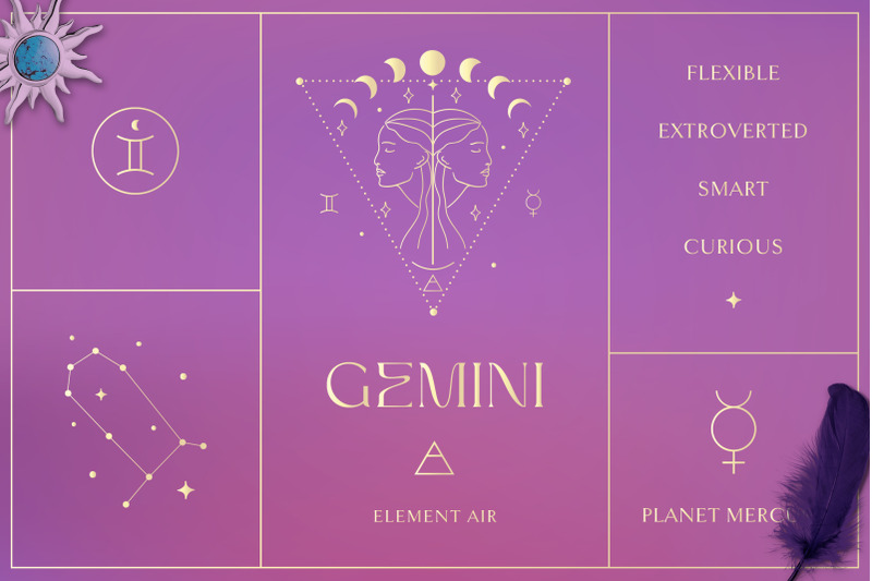 gemini-zodiac-sign-logo-branding-design-kit-premade-mystic-astrology