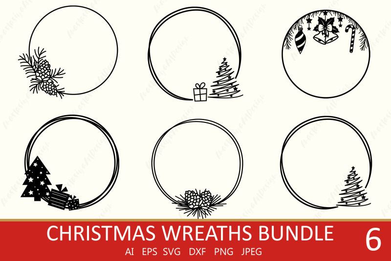 christmas-wreath-bundle-round-monogram-frame-winter-clipart