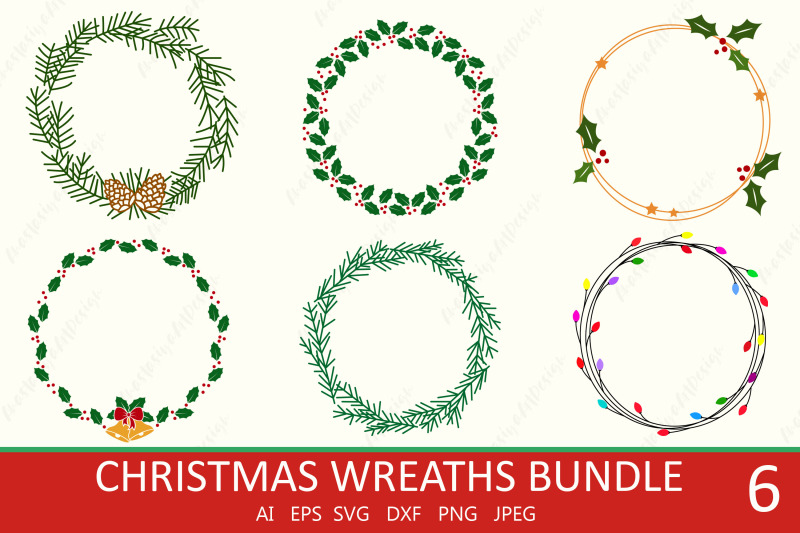 christmas-wreath-sublimation-bundle-round-ornament-svg