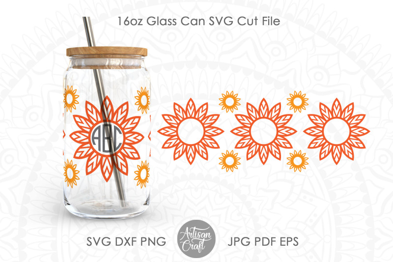 sunflower-can-glass-svg-sunflower-wrap-svg-16oz-glass-can-svg