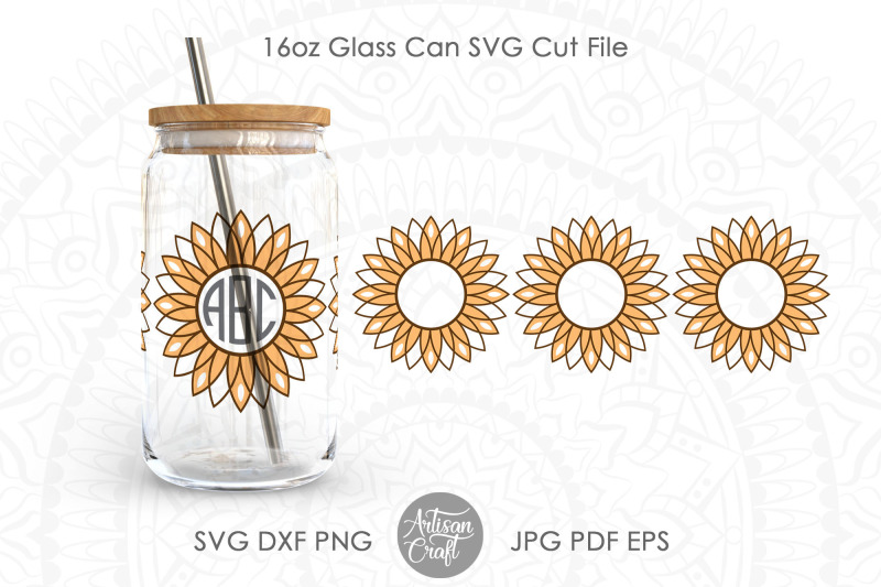 sunflower-can-glass-svg-sunflower-wrap-svg-16oz-glass-can-svg