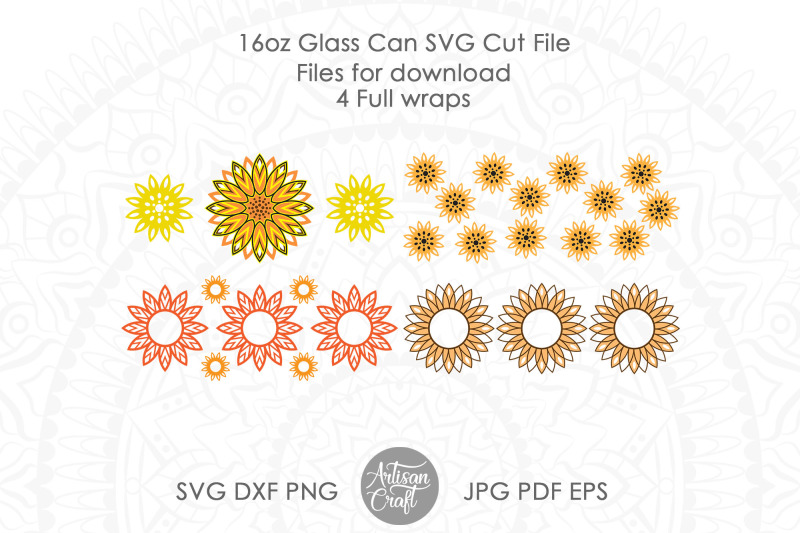 sunflower-can-glass-svg-sunflower-wrap-svg-16oz-glass-can-svg