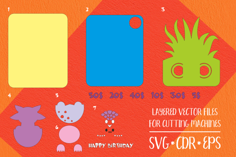 ankylosaurus-birthday-card-money-holder-template