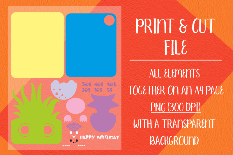 ankylosaurus-birthday-card-money-holder-template