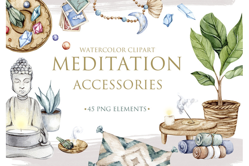 meditation-accessories-clipart