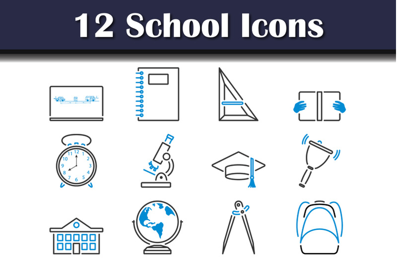 school-icon-set