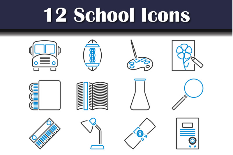 school-icon-set