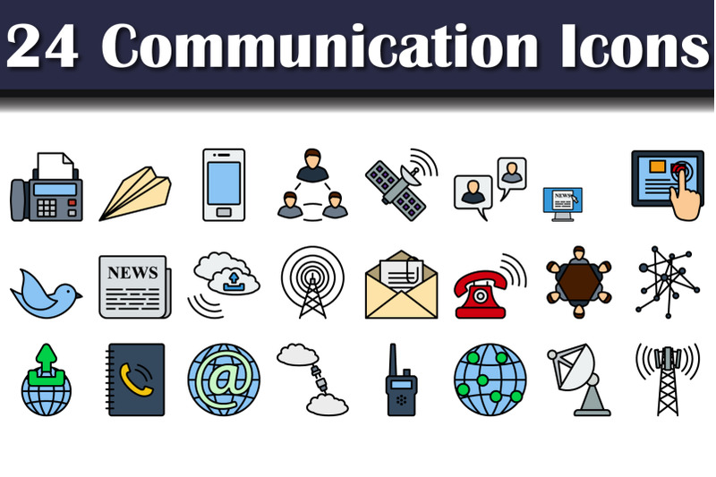 communication-icon-set