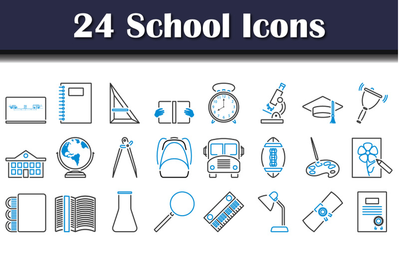 school-icon-set