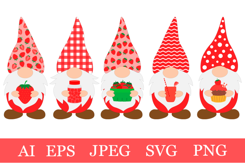 gnomes-strawberry-sublimation-gnomes-strawberry-svg