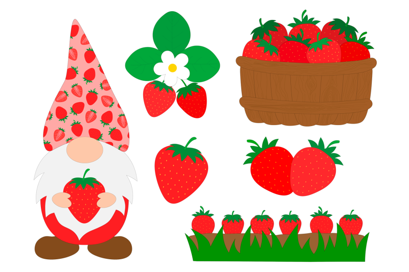 strawberry-bundle-gnomes-strawberry-svg-gnomes-sublimation