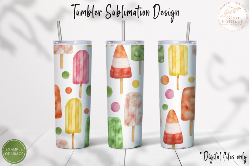 watercolor-summer-tumbler-sublimation-popsicle-tumbler-wrap-png