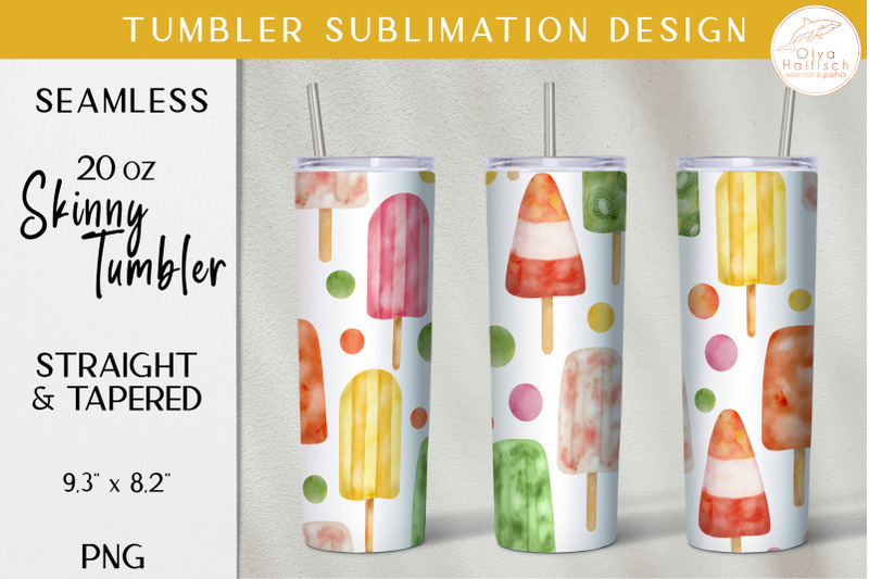 watercolor-summer-tumbler-sublimation-popsicle-tumbler-wrap-png