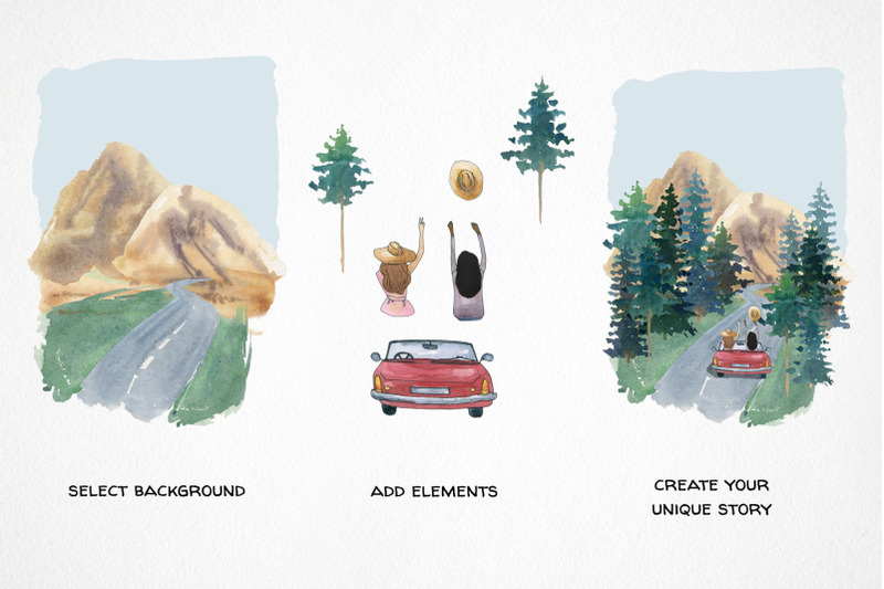 road-trip-clipart-watercolor-car-travel-png-mountain-landscape-backg