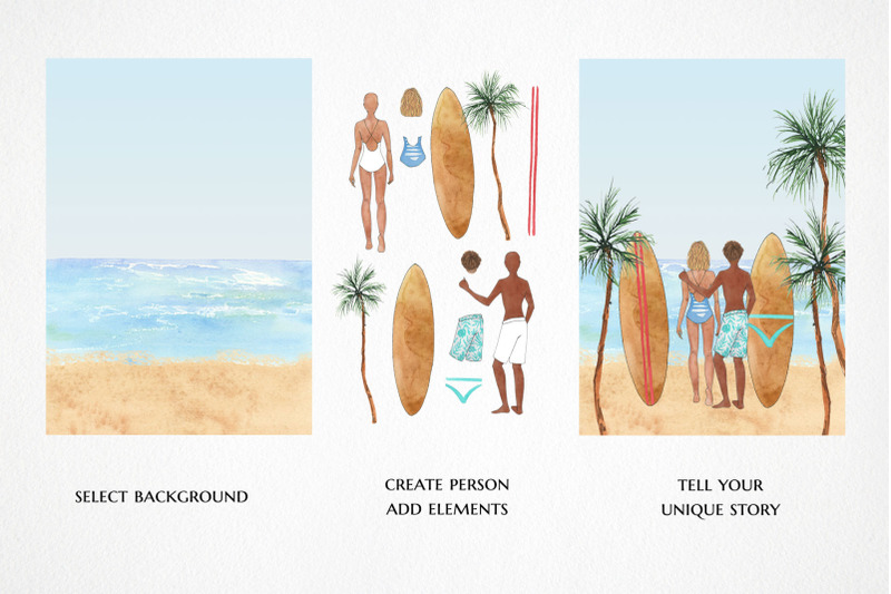 watercolor-beach-clipart-surf-travel-clip-art-summer-trip-palm-tree