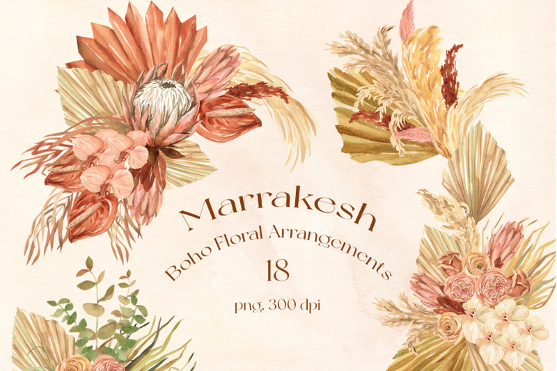 marrakesh-dried-boho-floral-arrangements-watercolor