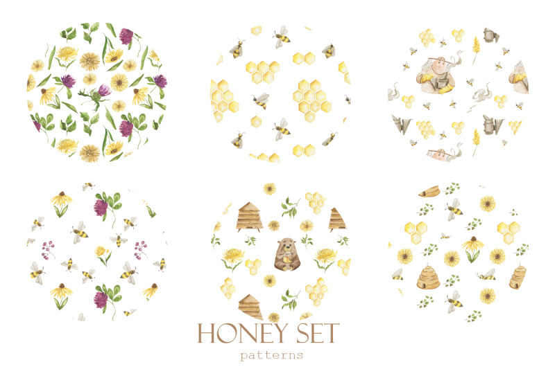honey-watercolor-set