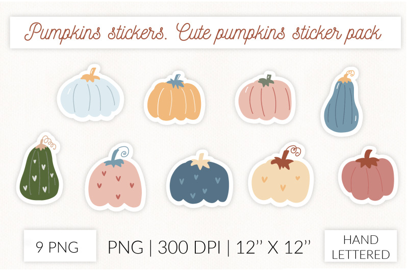 pumpkins-stickers-cute-pumpkins-colorful-sticker-pack