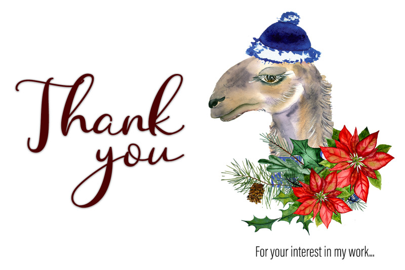 watercolor-llama-christmas-clipart-sublimation-designs