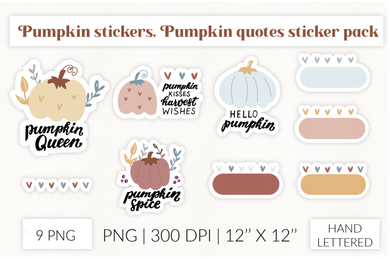 pumpkins-stickers-cute-pumpkins-quotes-sticker-pack