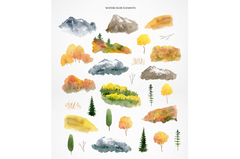 watercolor-fall-mountain-clipart-landscape-background-png-clipart