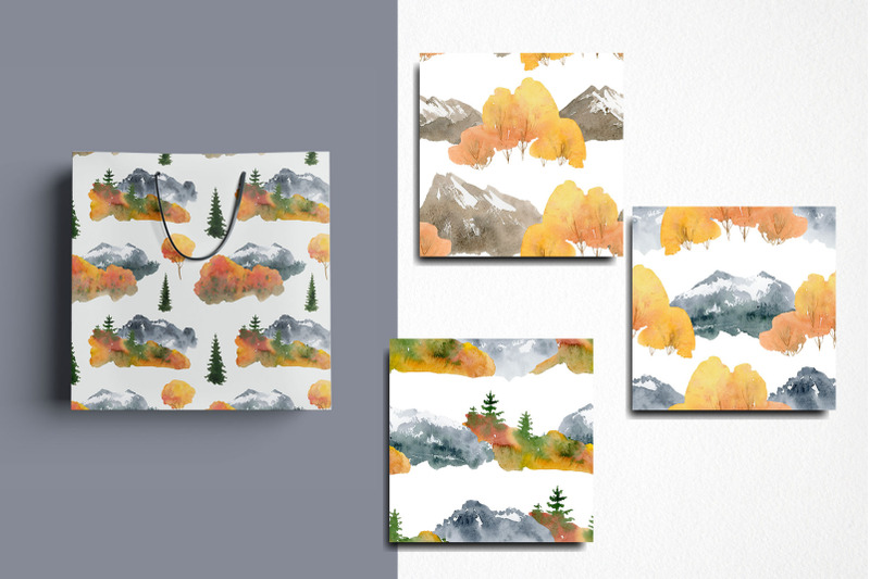 watercolor-fall-mountain-clipart-landscape-background-png-clipart