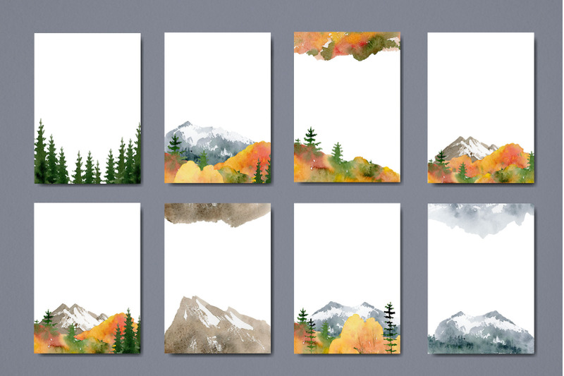 watercolor-fall-mountain-clipart-landscape-background-png-clipart