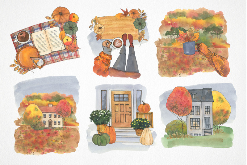 watercolor-fall-clipart-autumn-country-landscape-clip-art