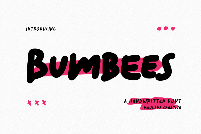 bumbees-handwritten-font