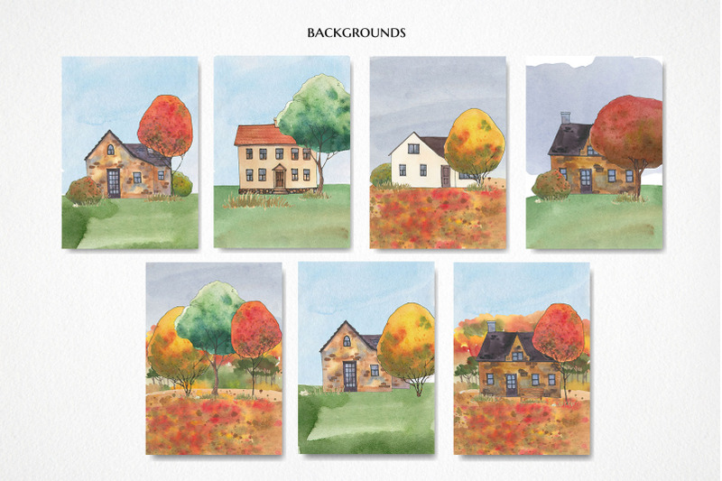 cottagecore-fall-clipart-watercolor-country-house-png-farm-landscape