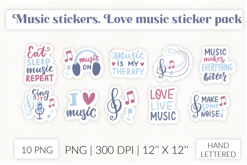 music-stickers-love-music-quotes-sticker-pack