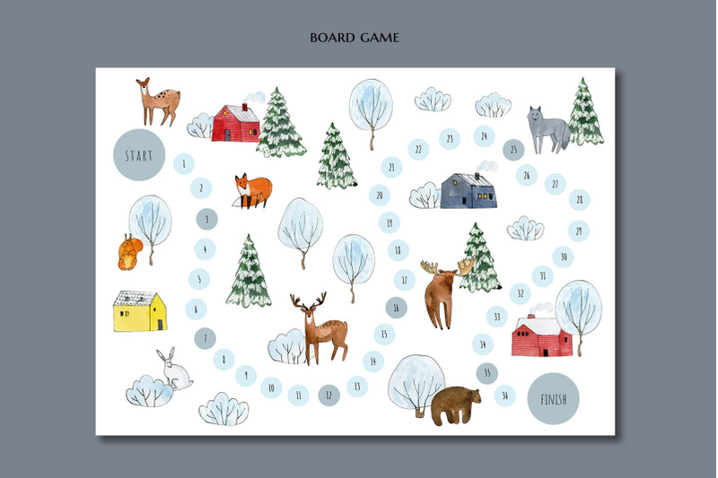 woodland-animal-clipart-watercolor-winter-wonderland-png-christmas