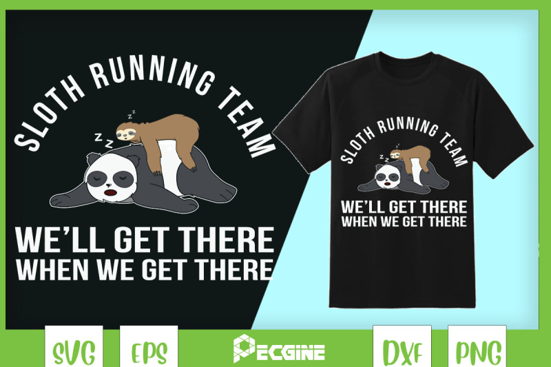 sloth-panda-running-team