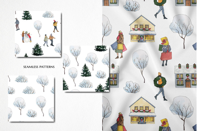 christmas-house-clipart-watercolor-winter-city-scene-creator