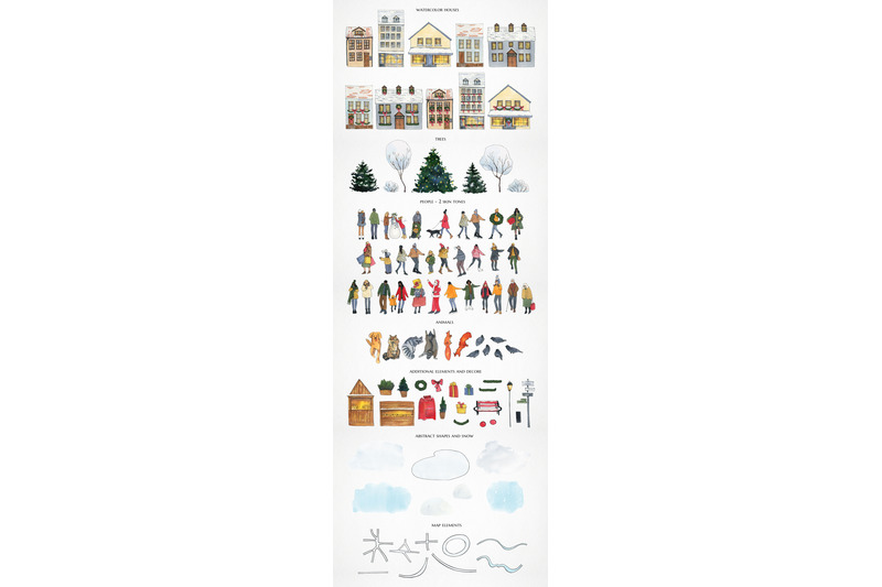 christmas-house-clipart-watercolor-winter-city-scene-creator