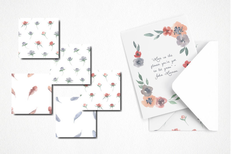 watercolor-floral-bird-clipart-dusty-blue-wedding-invitation-flower