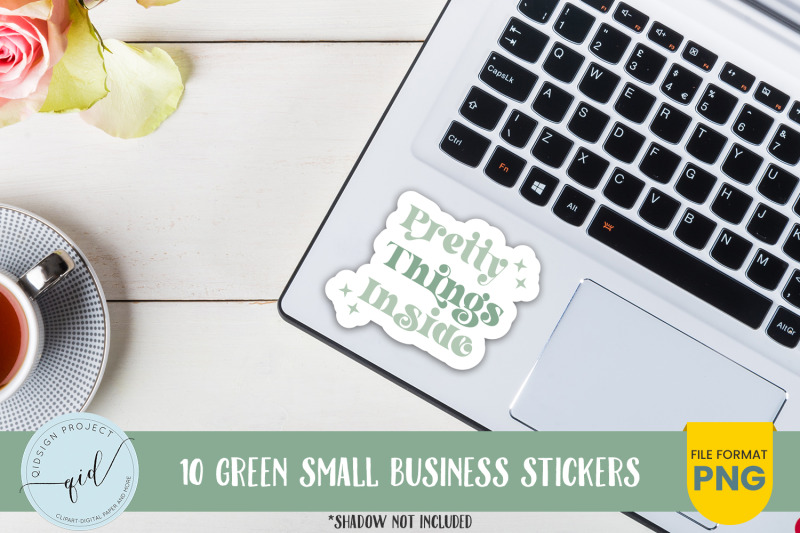 10-sets-of-green-small-business-stickers-personal-stickers