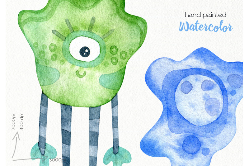 watercolor-monsters-clipart-png-files