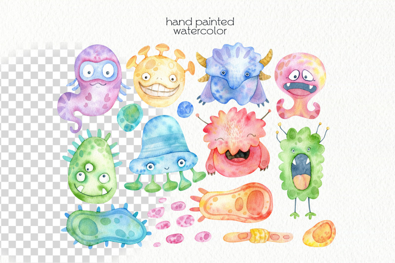 watercolor-monsters-clipart-png-files