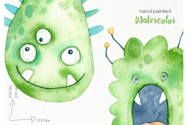 watercolor-monsters-clipart-png-files