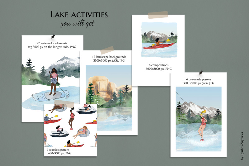 mountain-lake-clipart-watercolor-summer-camp-scene-creator-clip-art